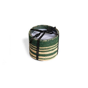 Green Raphia Candle