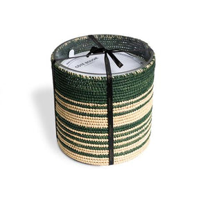Green Raphia Candle