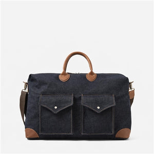 Harvard Safari Duffel Bag Raw Denim X Candiani