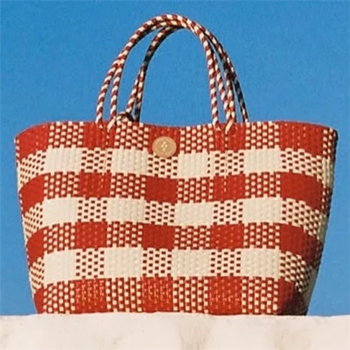 Woven Tote Bag Red