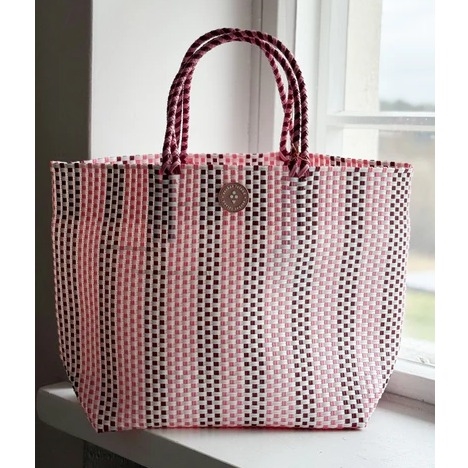 Woven Tote Bag Pink