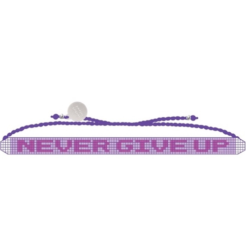 Handmade Glass Beads Friendship "Never Give Up" Bracelet