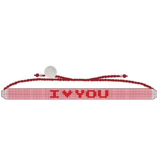 Handmade Glass Beads Friendship "I Love You" Bracelet