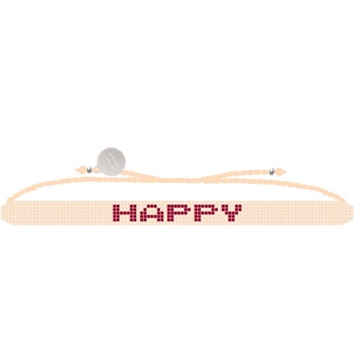 Handmade Glass Beads Friendship "Happy" Bracelet