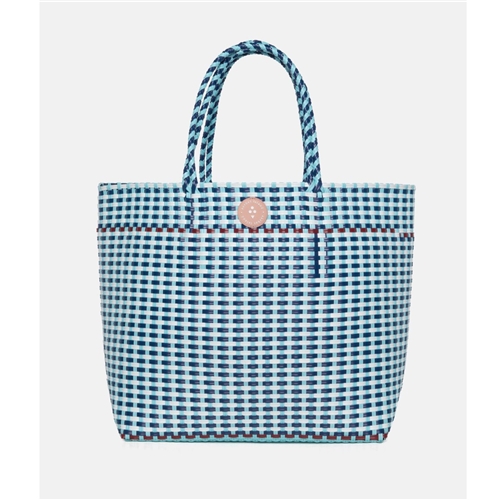 Woven Tote Bag Light Blue