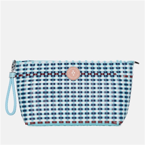 Woven Pencil Bag Light Blue