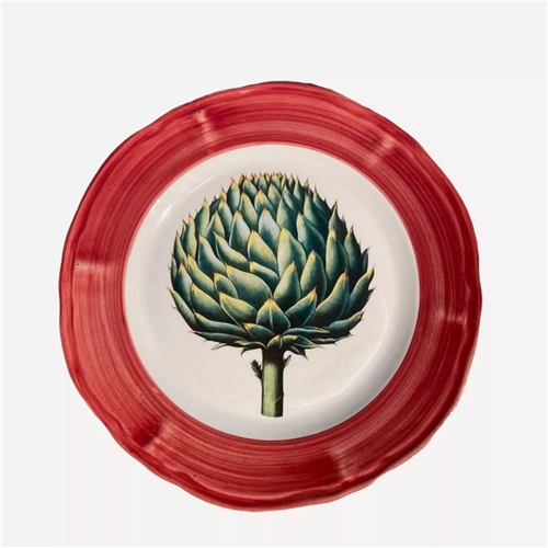 BOTANICA CERAMIC SALAD PLATE-ARTICHOKE