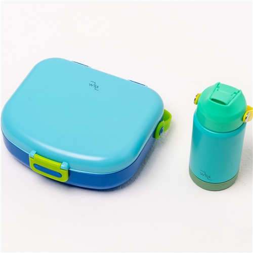 Lunch Box with Water Bottle Set / Blue