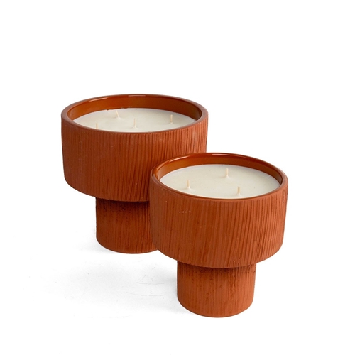 BOUGIE COUPE STRIEE TERRACOTTA/KAMOUN