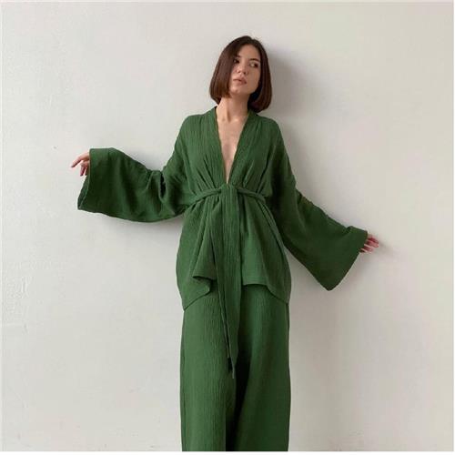 Waffle Lounge Wear / Green / Xlarge