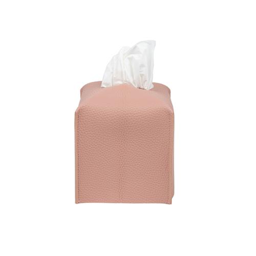 Leather Tissue Cover Square / Dusty Pink