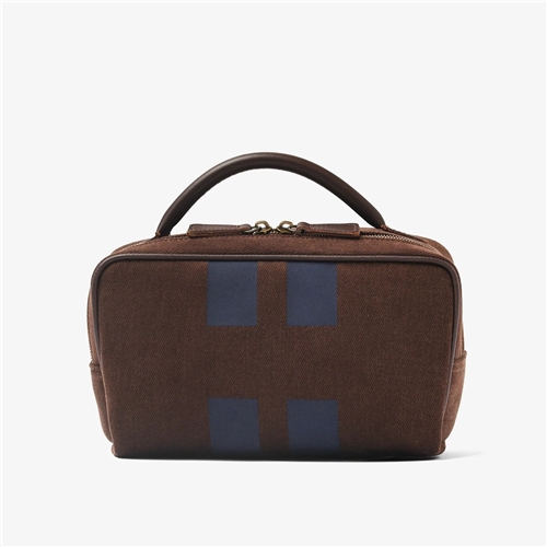 Beauty Case Bag / Chocolate/Blue