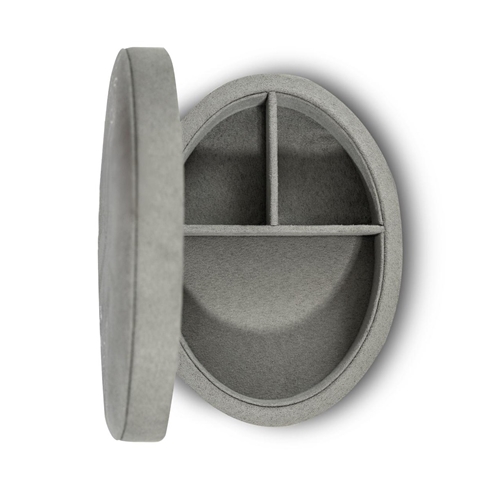 Oval Grey Jewellery Box / WS & Razan Alazzouni