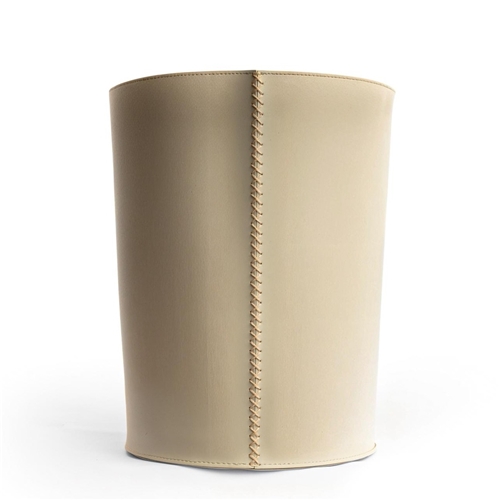 Leather Bin / light grey