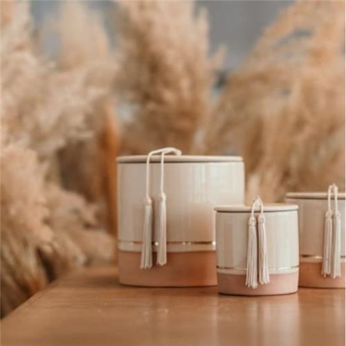 Ceramic / Terracotta Candle / Large