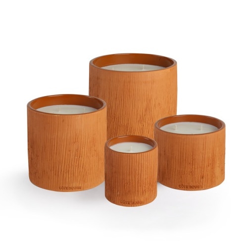 BOUGIE STRIEE TERRACOTTA/KAMOUN