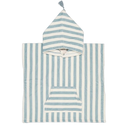 Bath Poncho Suzon in Terry / Stripes Blue Cloud & White / 1-3