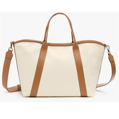 Canvas Lola Bag Leather / Cream / Large