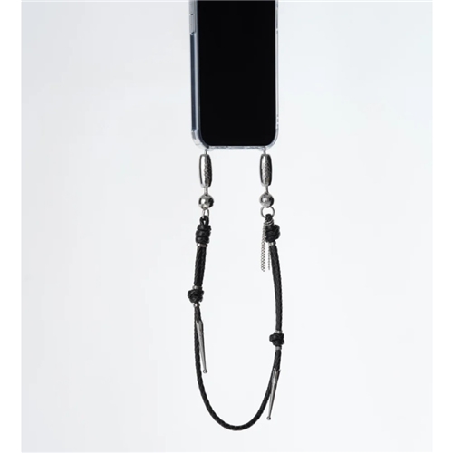 Leather Bolo Wristlet / Black