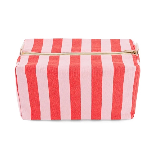 Toilet Bag Vic / Print Stripes Candy Pink/Red