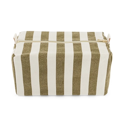 Toilet Bag Vic / Print Stripes Olive/Green