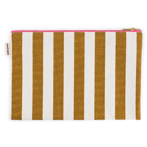 Lili Pouch / Stripes Ecru / Caramel