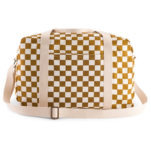 Maternity Bag / Checks Ecru/Caramel
