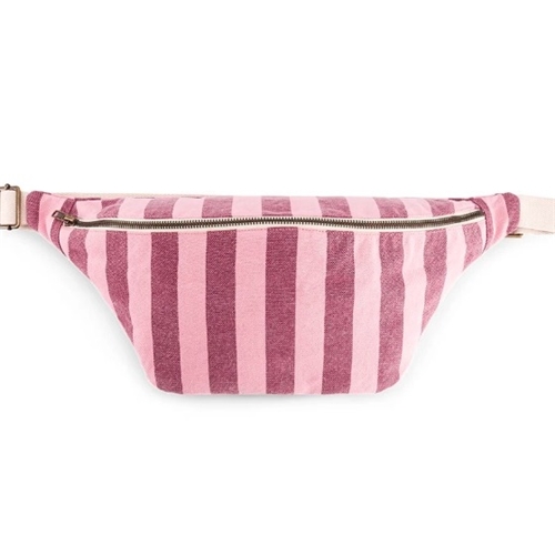 Banana Bag / Stripes Burgundy/Bubble Pink