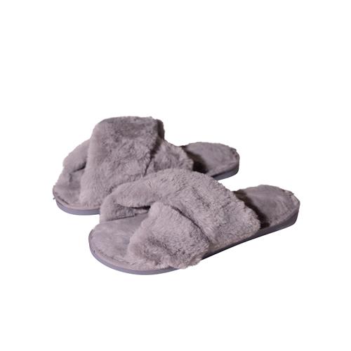 Home Slipper / Cross Strap / Gray