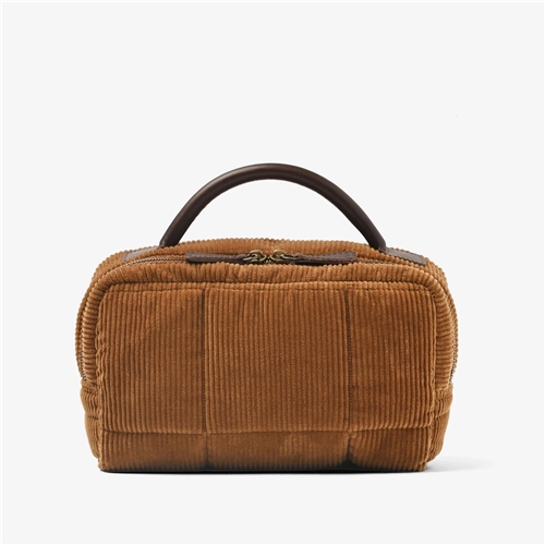 Beauty Case Velour / Camel