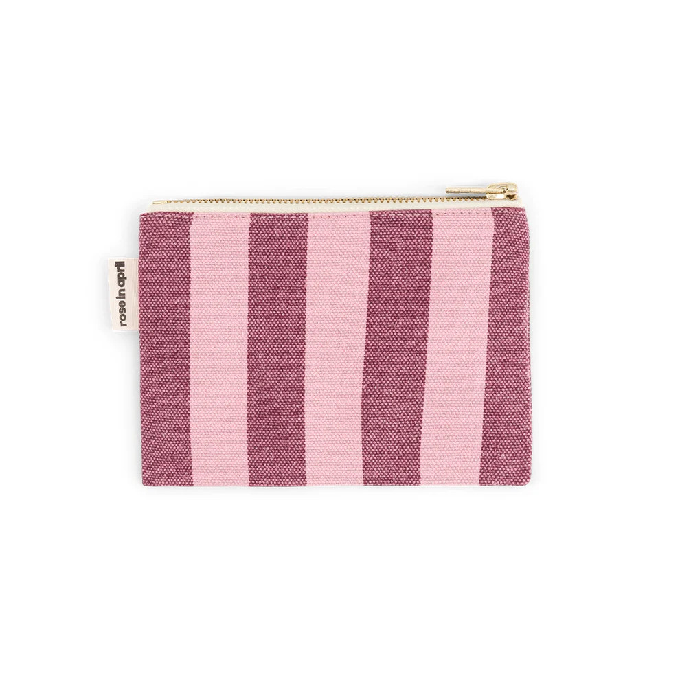 Marie Purse / Stipes Bubble  Pink/Burgundy