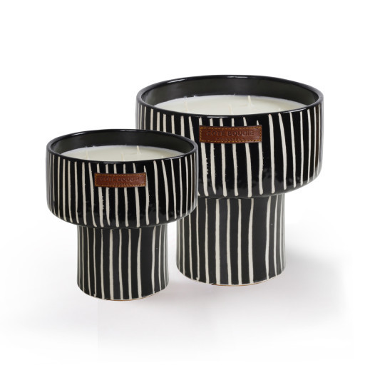 BOUGIE COUPE ZEBRE/MANDARINE